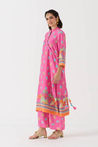 Dilbar Kurta + Pant Set - Pink Mirchi