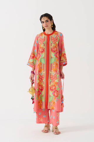 Dilbar Kurta + Pant set - Narangi