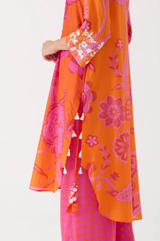 Dilbar - Bold Suneheri Kurta + Pant Set
