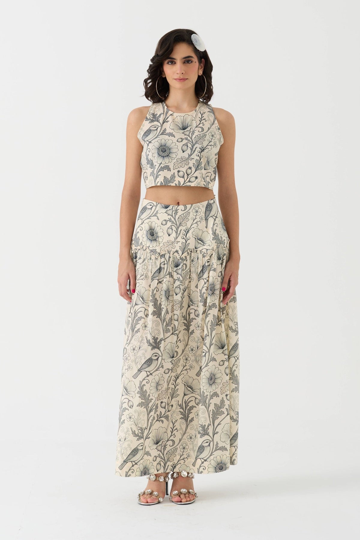 The Artful Edit - Nightingale Crop Top + Skirt Set