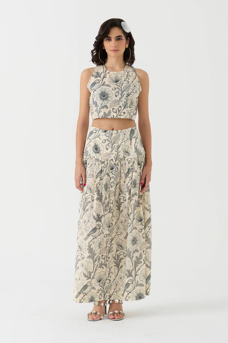 The Artful Edit - Nightingale Crop Top + Skirt Set
