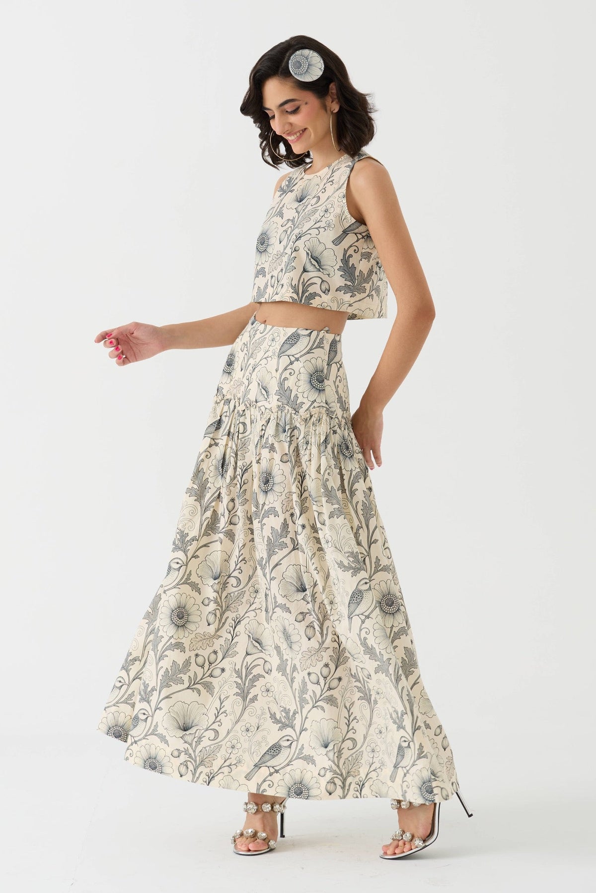The Artful Edit - Nightingale Crop Top + Skirt Set