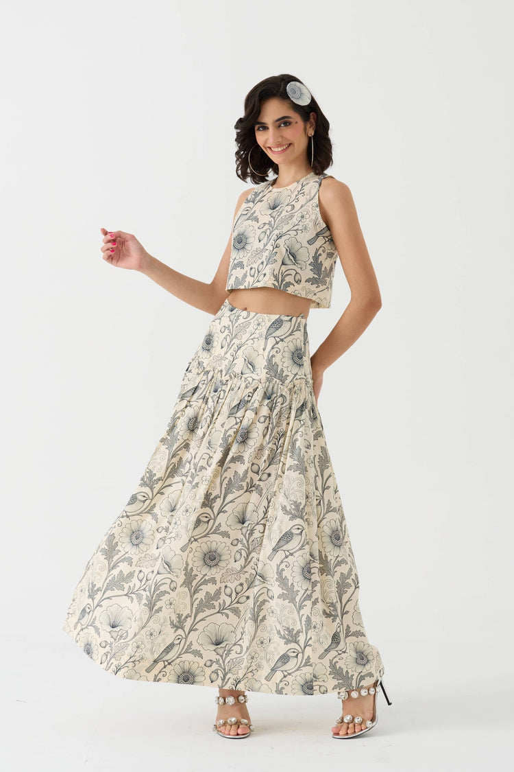 The Artful Edit - Nightingale Crop Top + Skirt Set