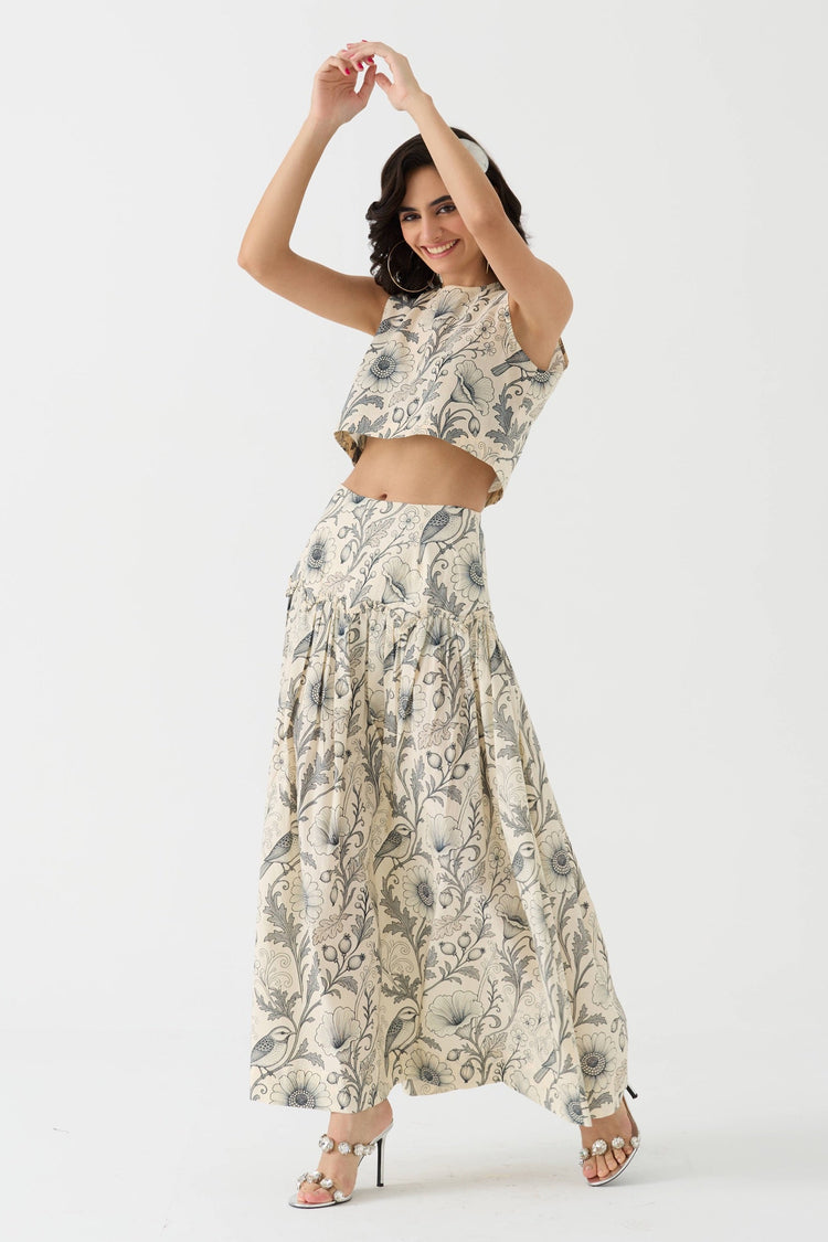 The Artful Edit - Nightingale Crop Top + Skirt Set