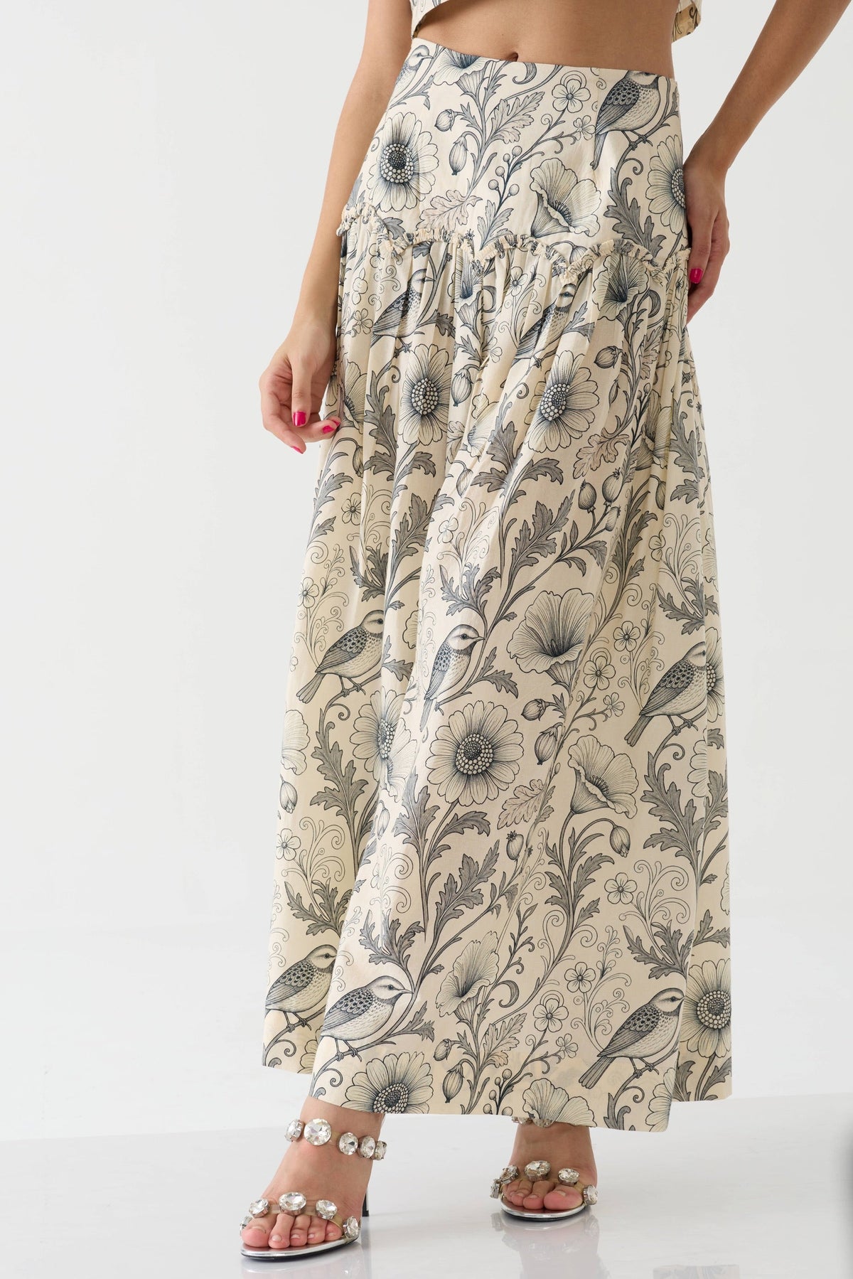 The Artful Edit - Nightingale Crop Top + Skirt Set