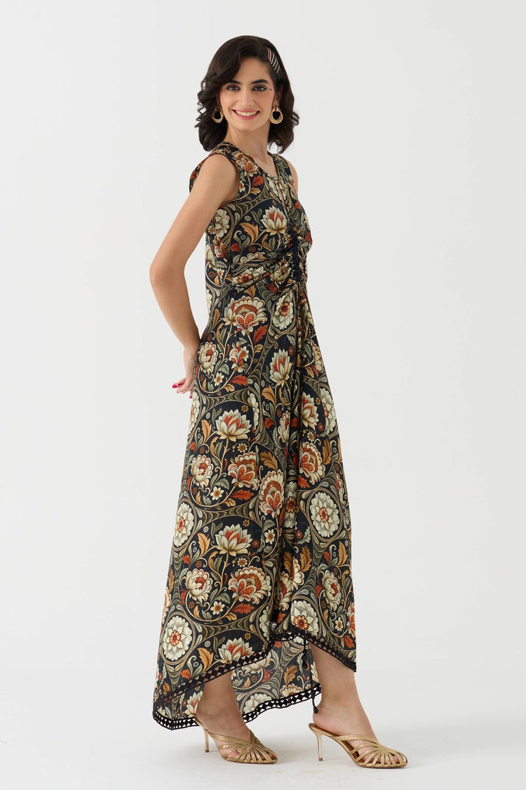 The Artful Edit - Ruched Maxi Length Dress