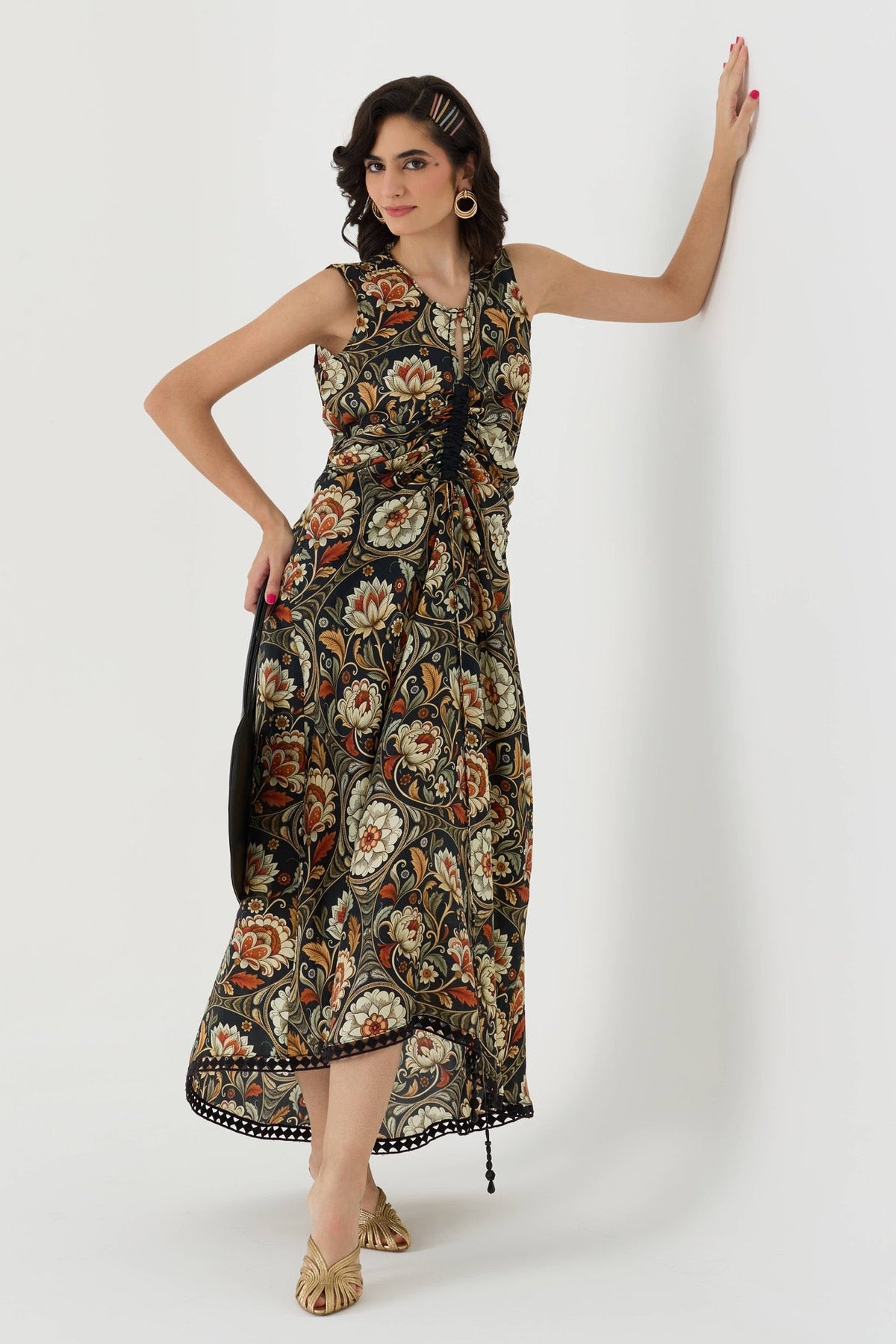 The Artful Edit - Ruched Maxi Length Dress