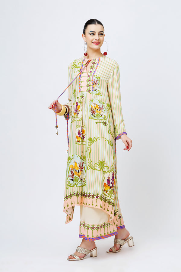 La Marais KP Set - Our wrinkle free fabric long kurta set.
