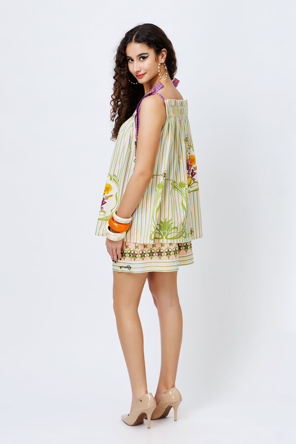 Le Marais TS Set - A gathered top and shorts set perfect for summer.